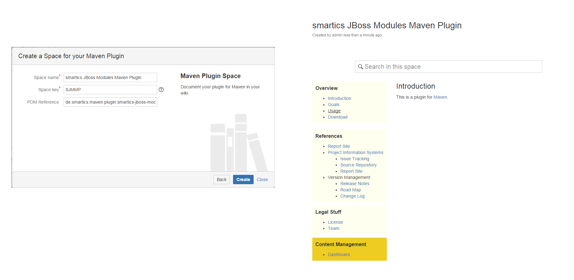 Create Space for Maven Plugin