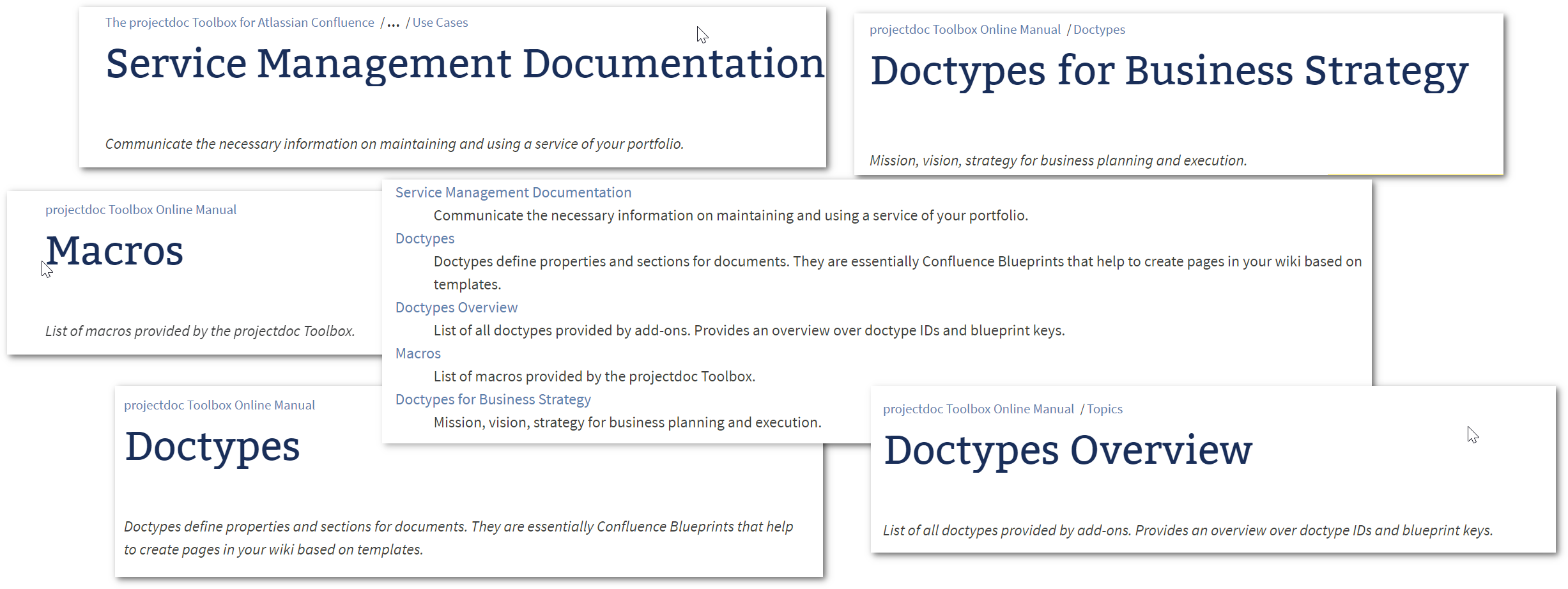 Documents listed in a Display Table with Name and Short Description