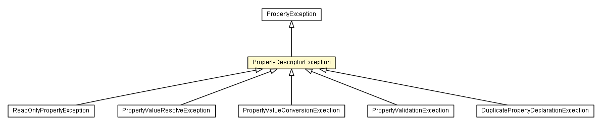 Package class diagram package PropertyDescriptorException